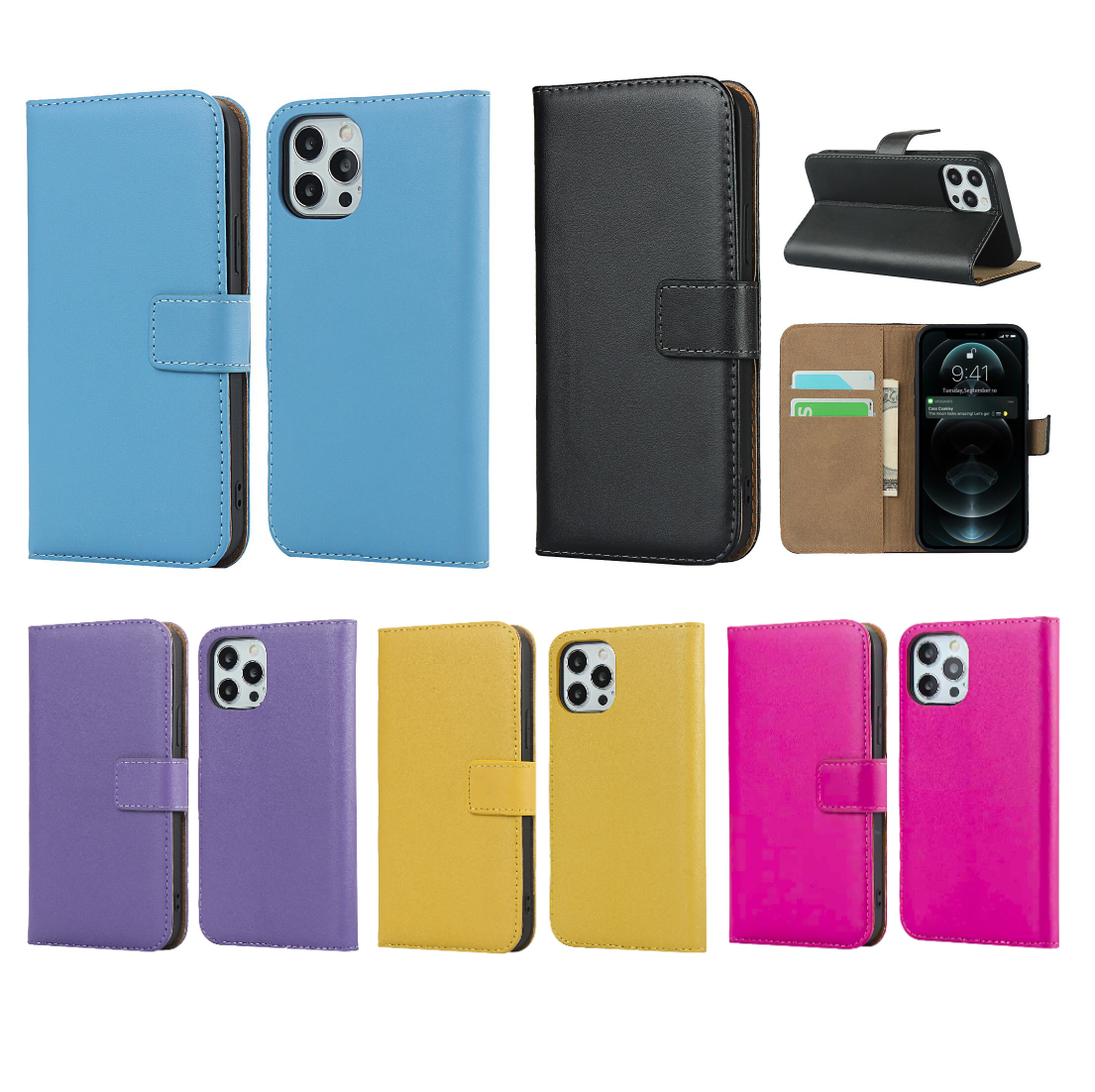 Leather wallet cases for iPhone